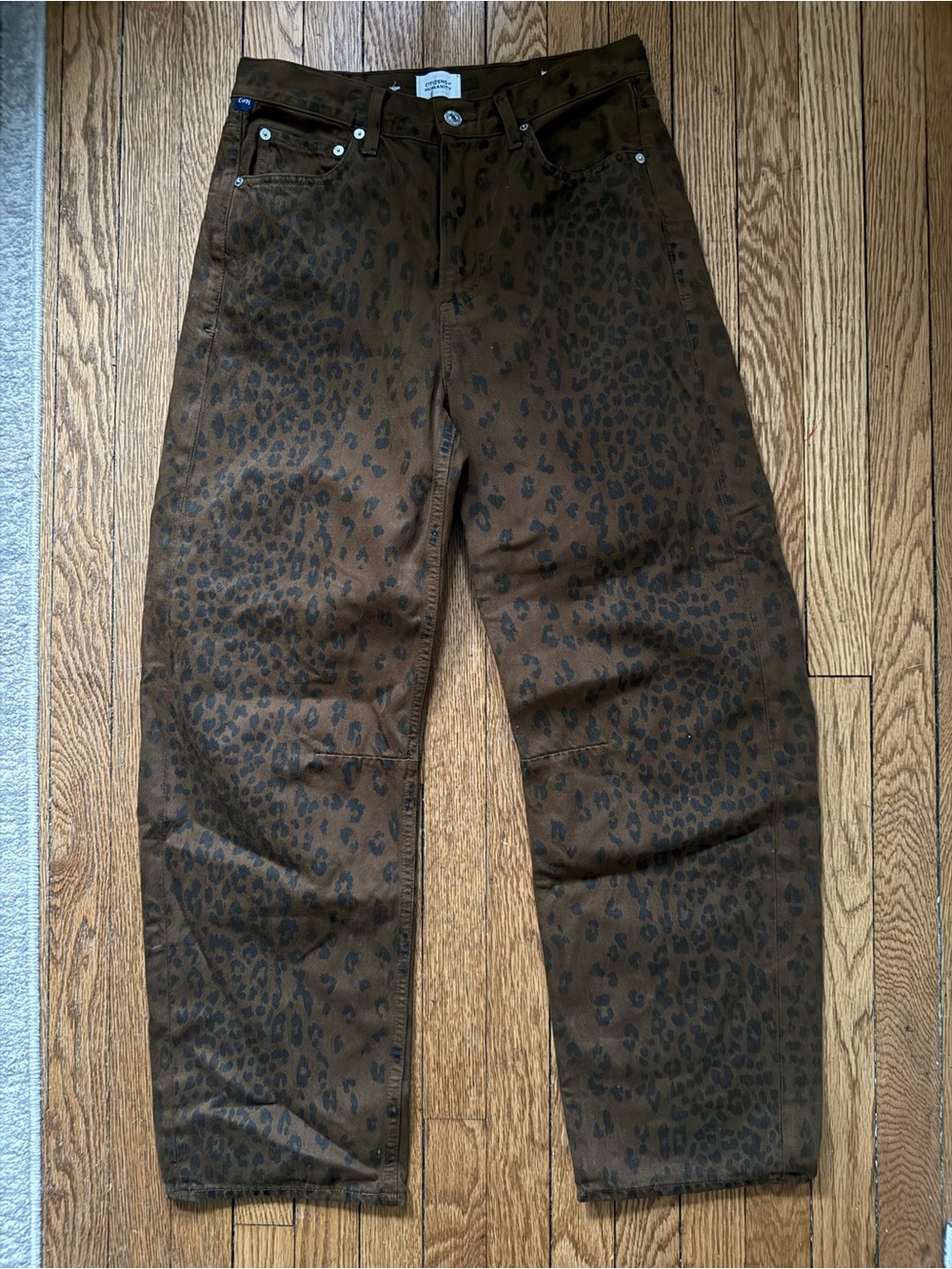 Citizens Of Humanity Miro Leopard-Print Jeans - Size 26